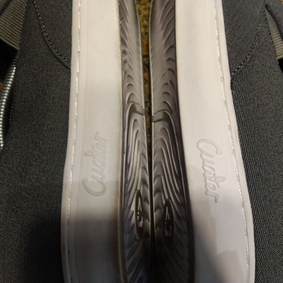 Cuater Travis Mathew Phenom Gray Canvas Casual Slip On Shoes 4MT113 Mens Size 13